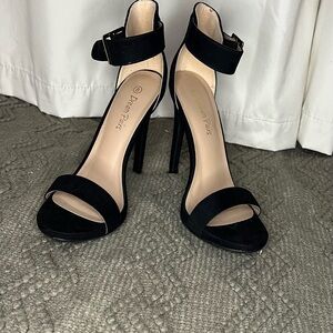 Elegant Black High Heel Sandals